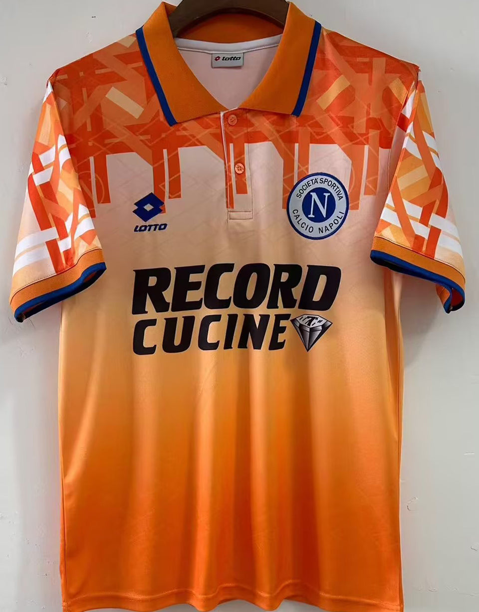 jersey 1994 napoli visitante manga corta versión fan retro
