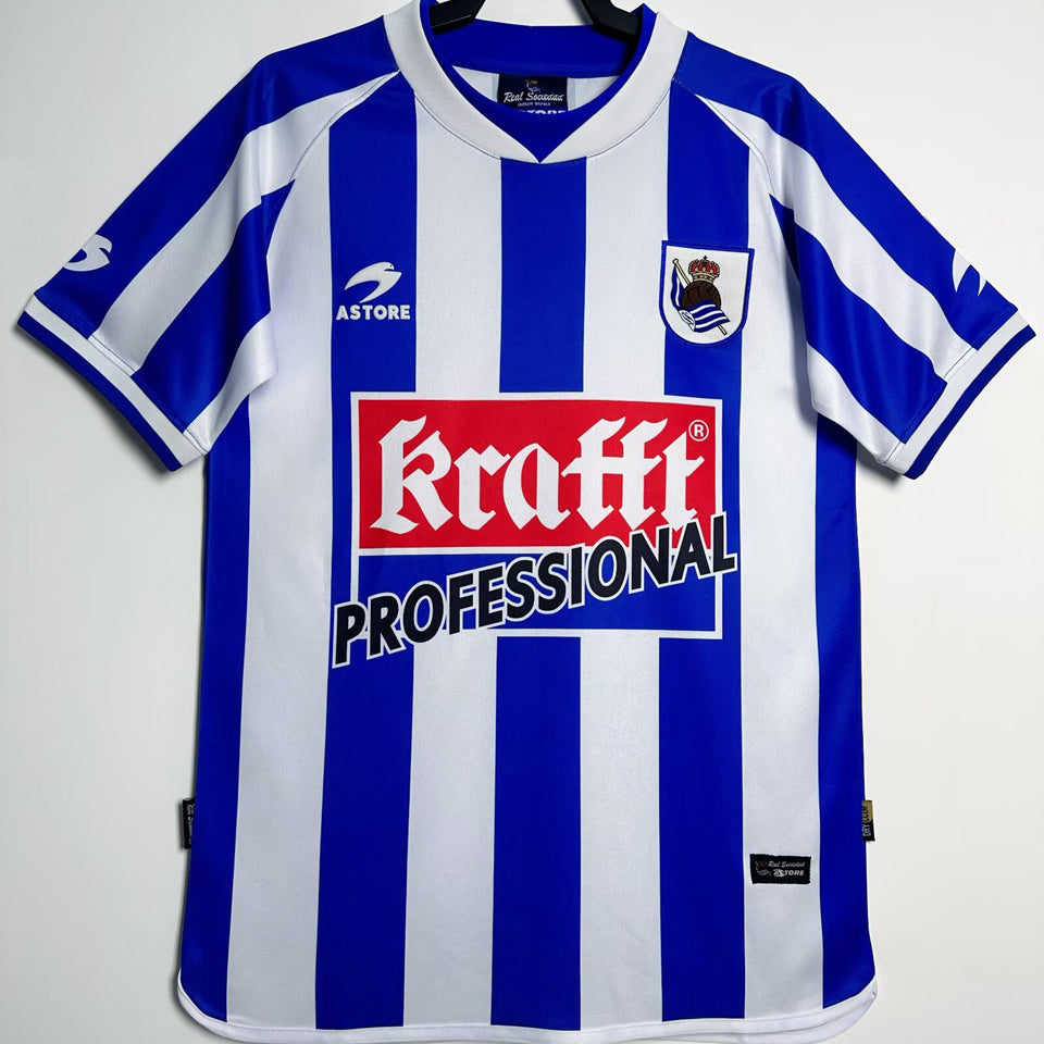 Jersey 2002/03 Real Sociedad Local Manga corta Versión Fan Retro