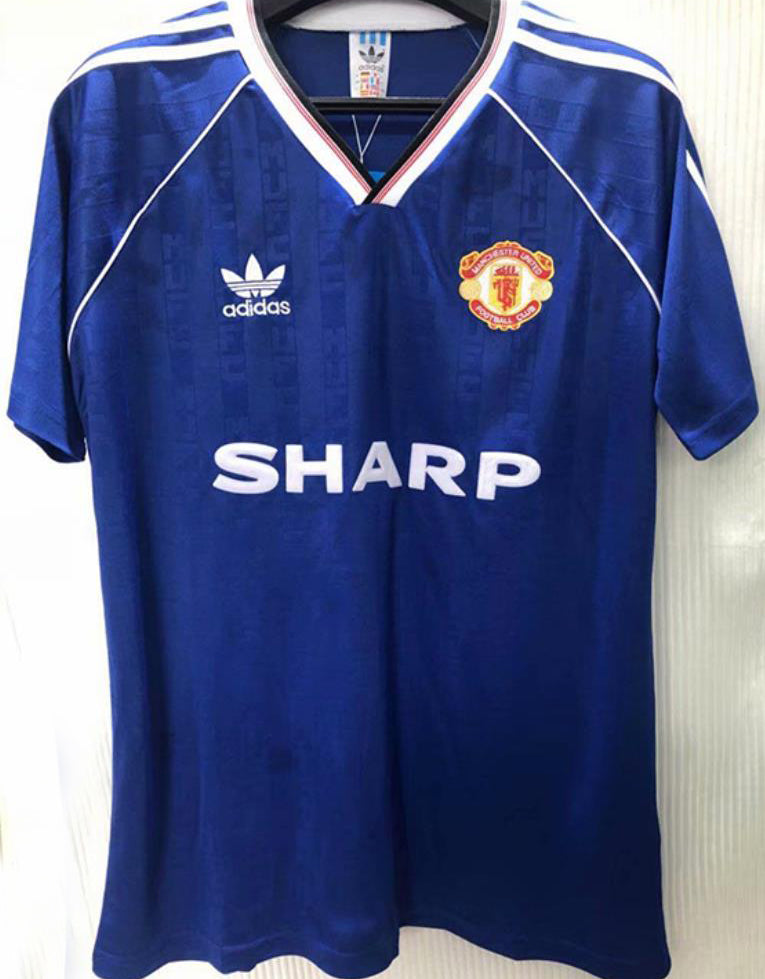 jersey 1988 manchester united visitante manga corta versión fan retro