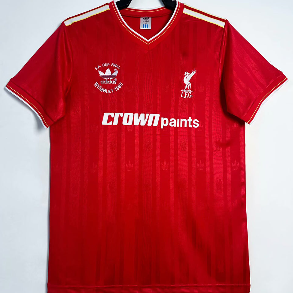 jersey 1986/1987 liverpool local manga corta versión fan retro