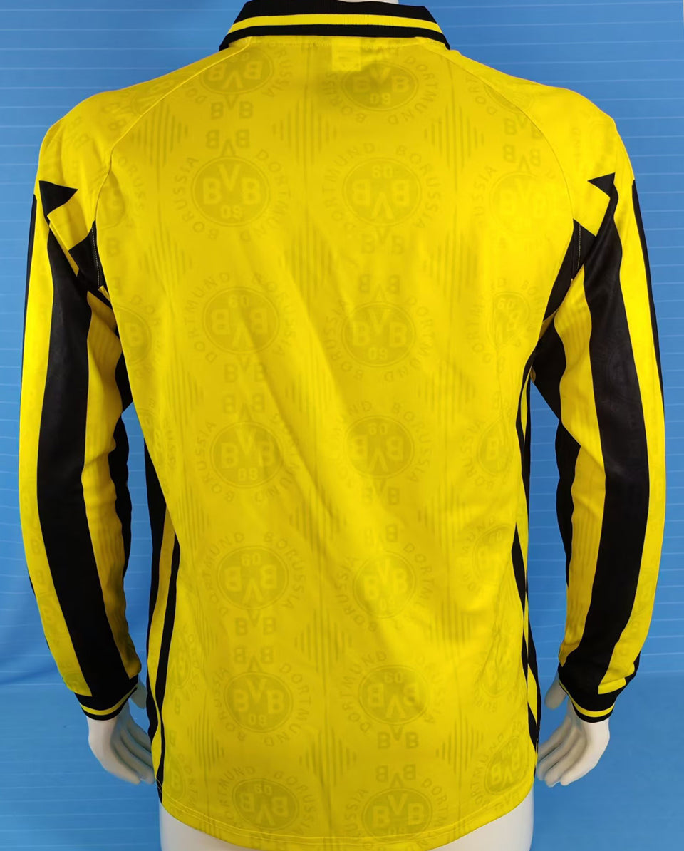 jersey 1996/1997 borussia dortmund local manga larga versión fan retro