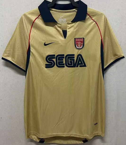 Jersey 2001/02 Arsenal Visitante Manga corta Versión Fan Retro
