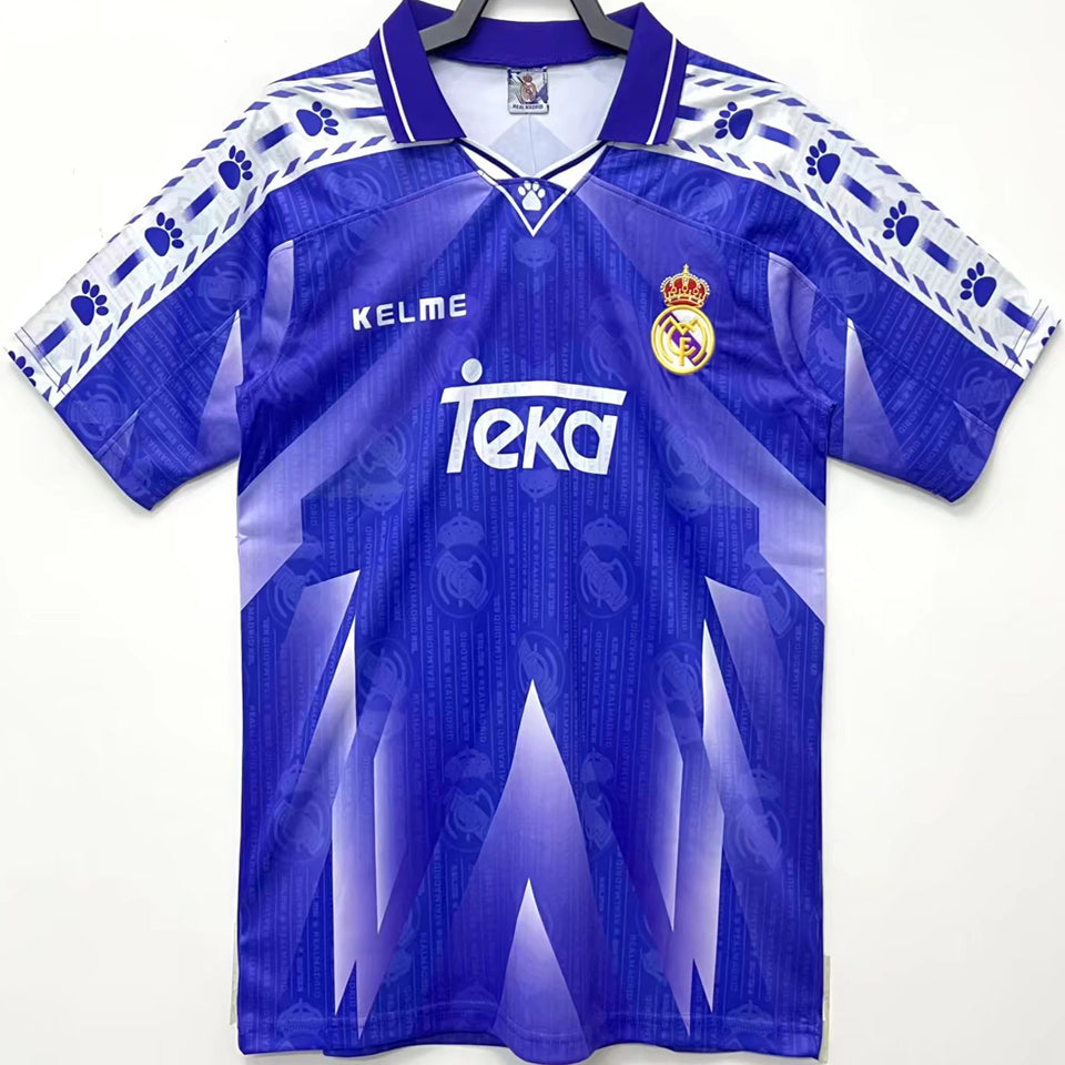 jersey 1996/97 real madrid visitante manga corta versión fan retro