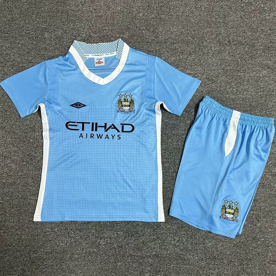 Jersey 2011/12 Manchester City Local Manga corta Niño Retro