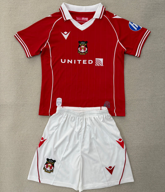 Jersey 2025/26 Wrexham Local Manga corta Niño
