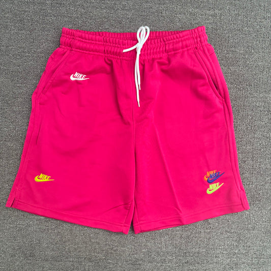 2025 NK Pink Embroidered Multicolor Logo Casual Especial Versión Fan Shorts/ Pantalones