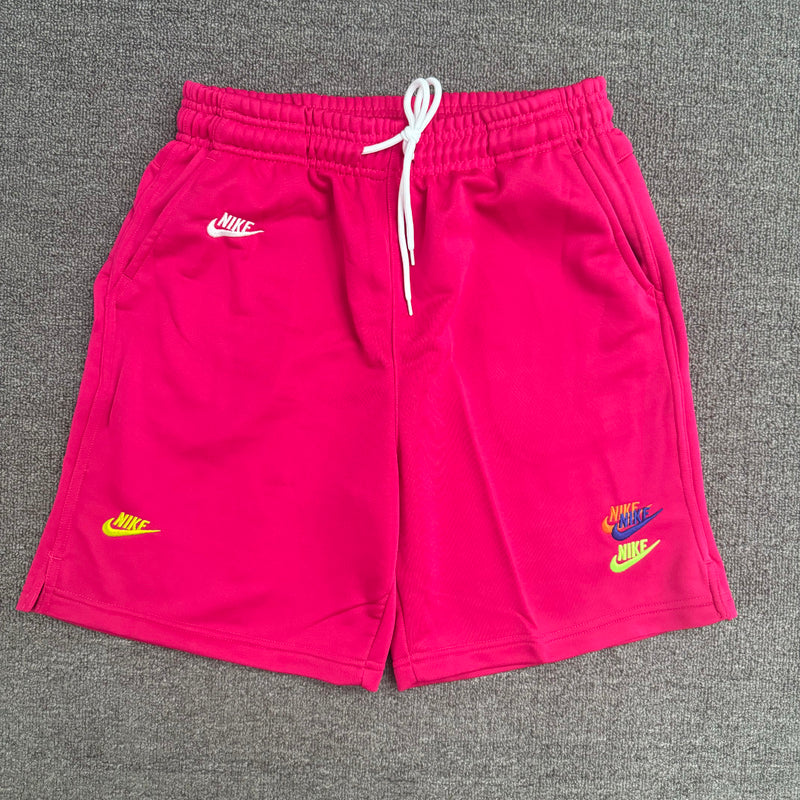 2025 NK Pink Embroidered Multicolor Logo Casual Especial Versión Fan Shorts/ Pantalones