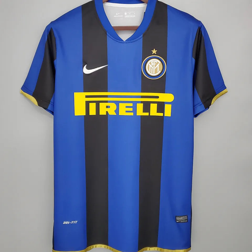 Jersey 2008/2009 Inter Milan Local Manga corta Versión Fan Retro