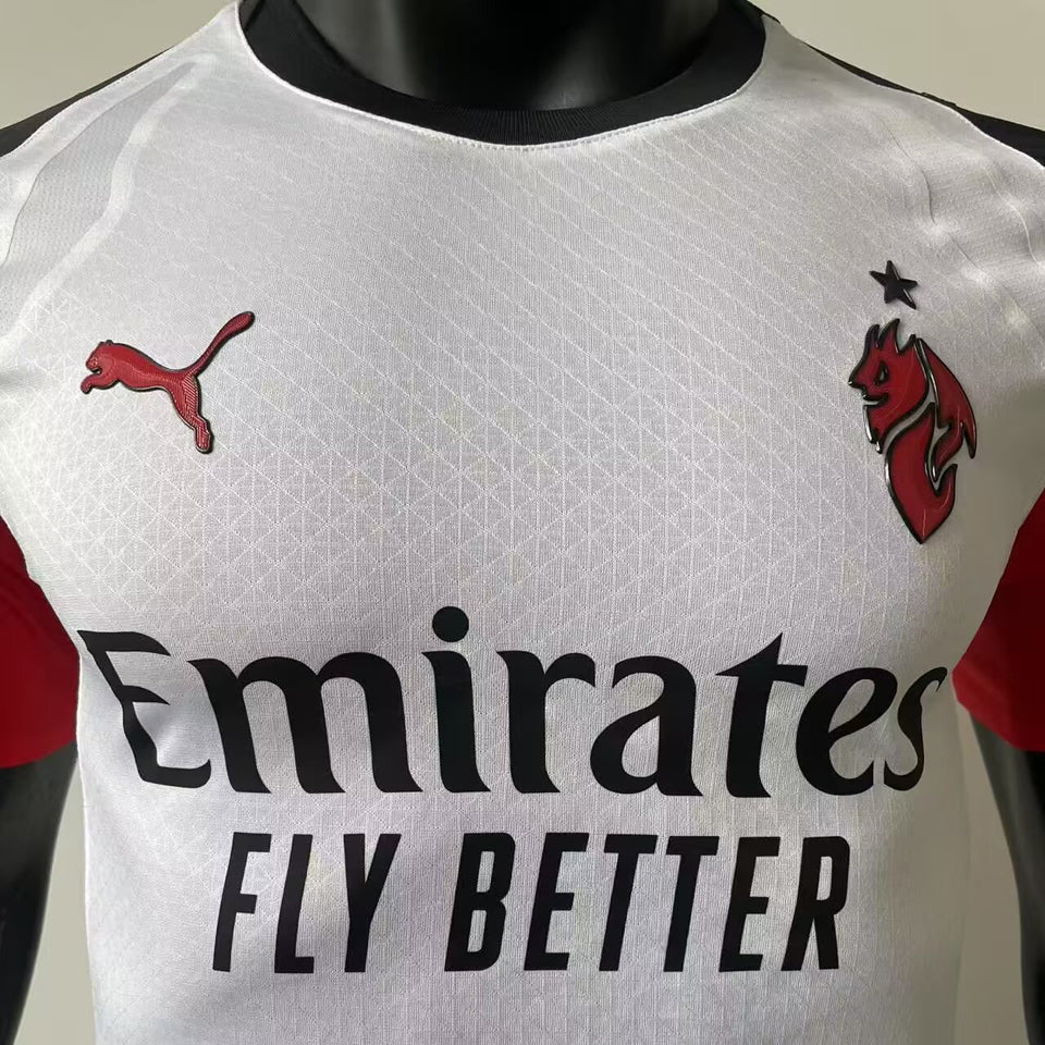 jersey 2025/26 ac milan visitante manga corta versión jugador