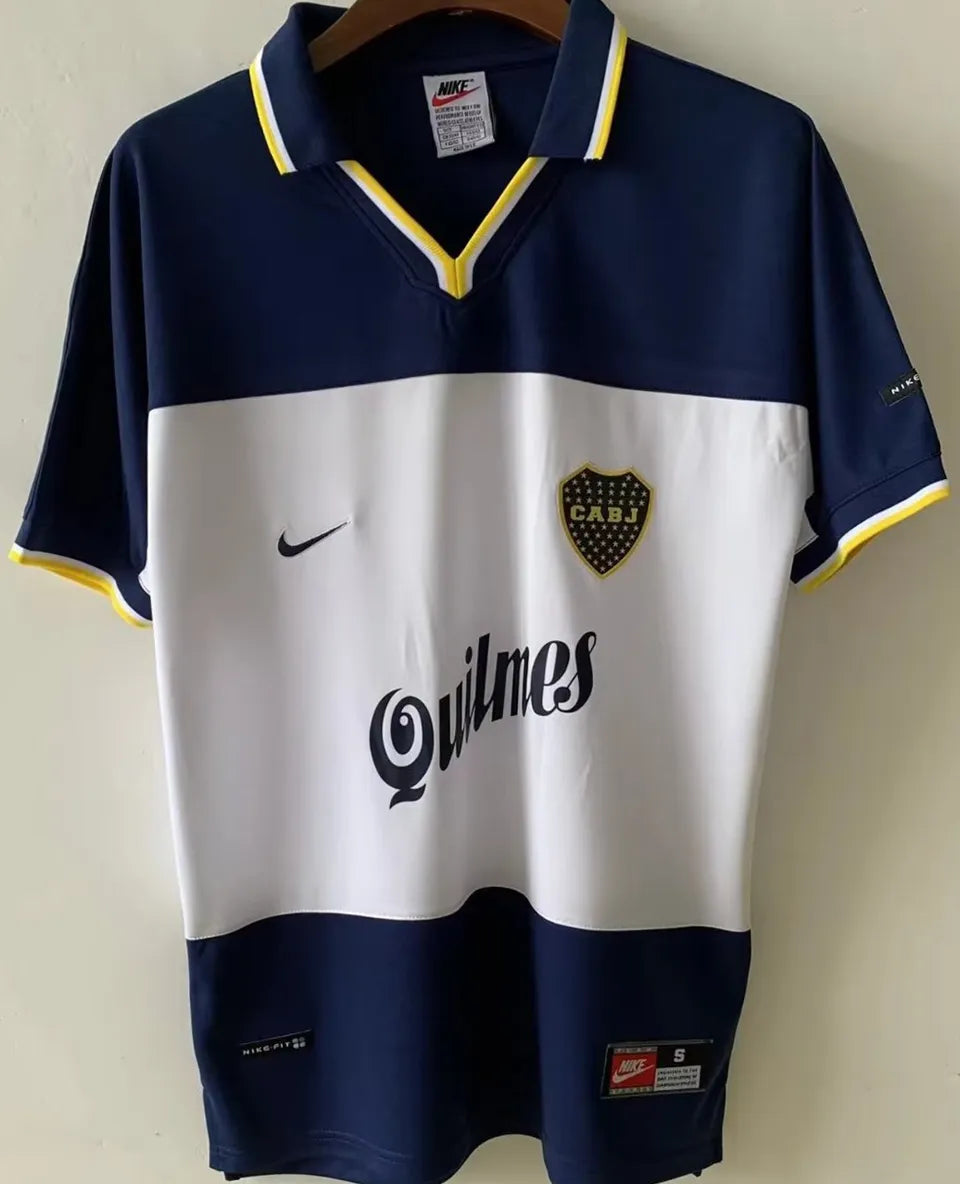 Jersey 2000 Boca Visitante Manga corta Versión Fan Retro