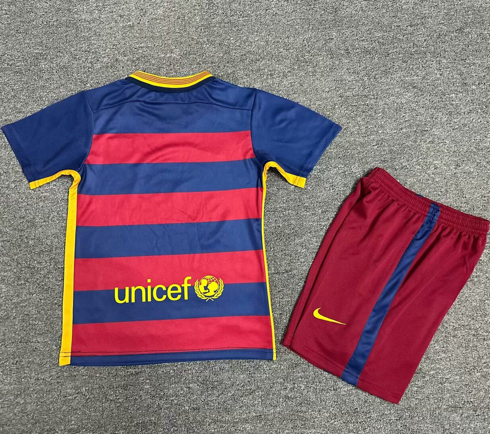 Jersey 2015/16 Barcelona Local Manga corta Niño Retro