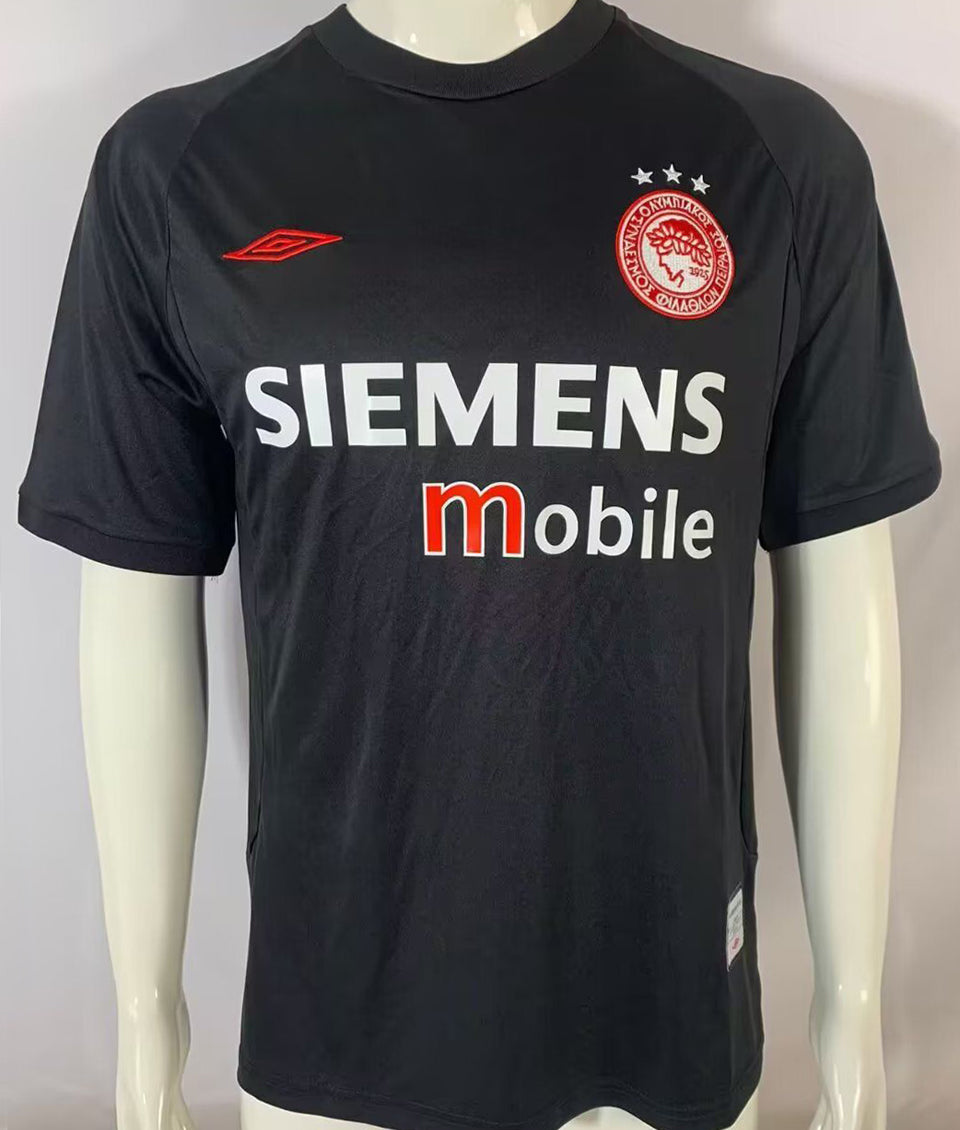 jersey 2004/05 olympiacos visitante manga corta versión fan retro