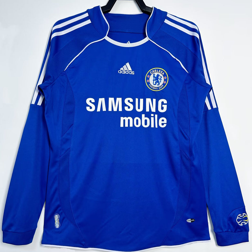 Jersey 2006/07 Chelsea Local Manga larga Versión Fan Retro