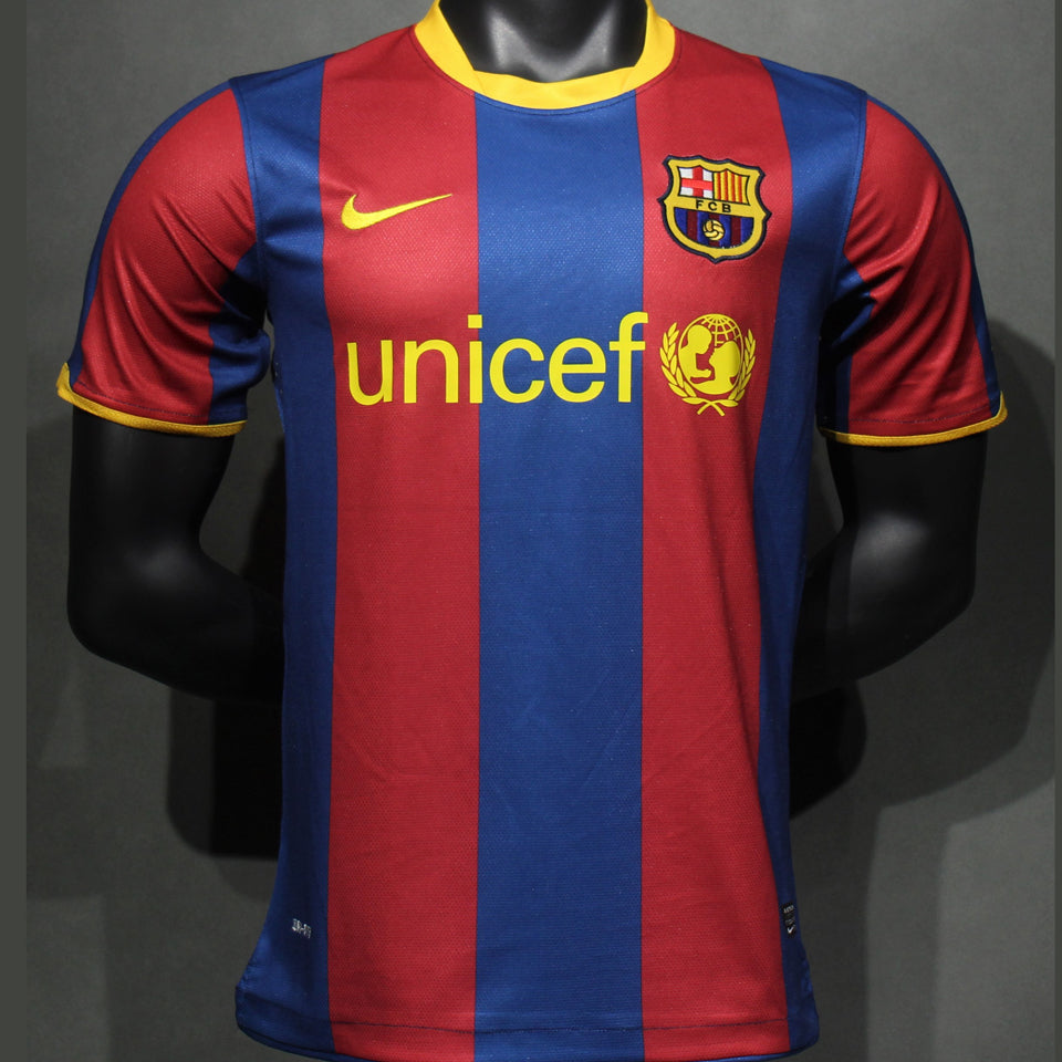 jersey 2010/11 barcelona local manga corta versión jugador retro