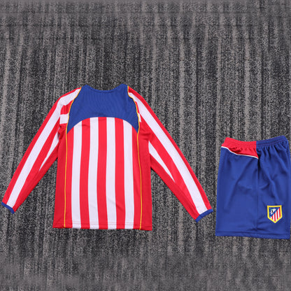 Jersey 2004/2005 Atletico de Madrid Local Manga larga Niño Retro