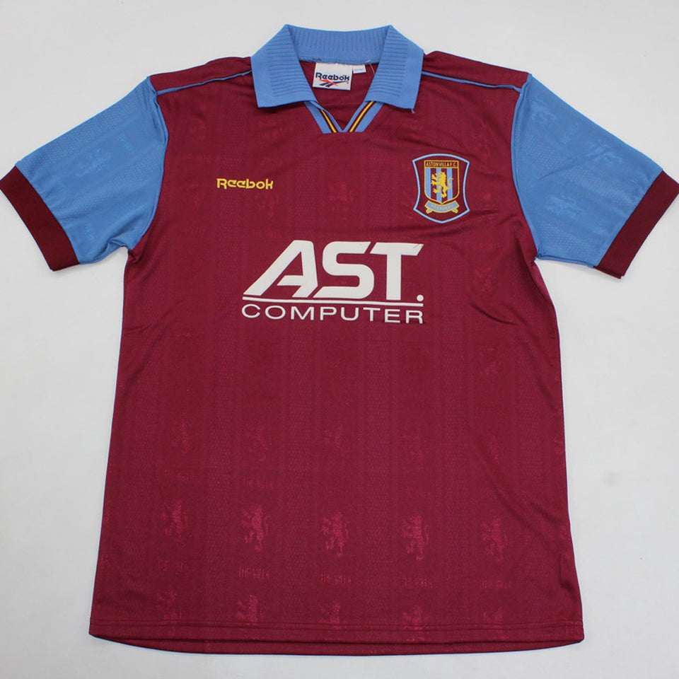 jersey 1995/96 aston villa local manga corta versión fan retro