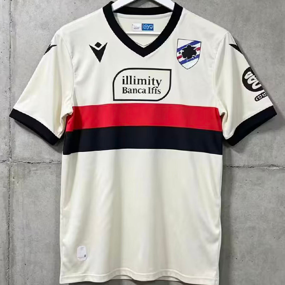 jersey 2026/27 sampdoria visitante manga corta versión fan