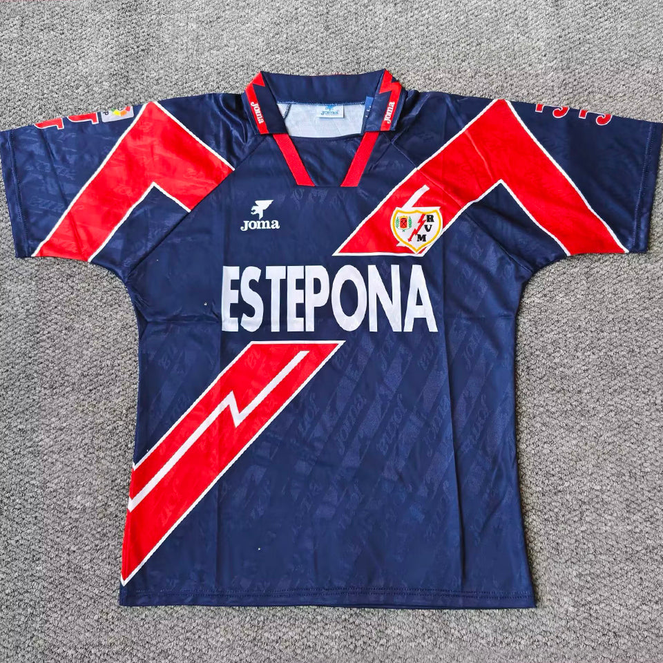 jersey 1995/1996 rayo vallecano visitante manga corta versión fan retro