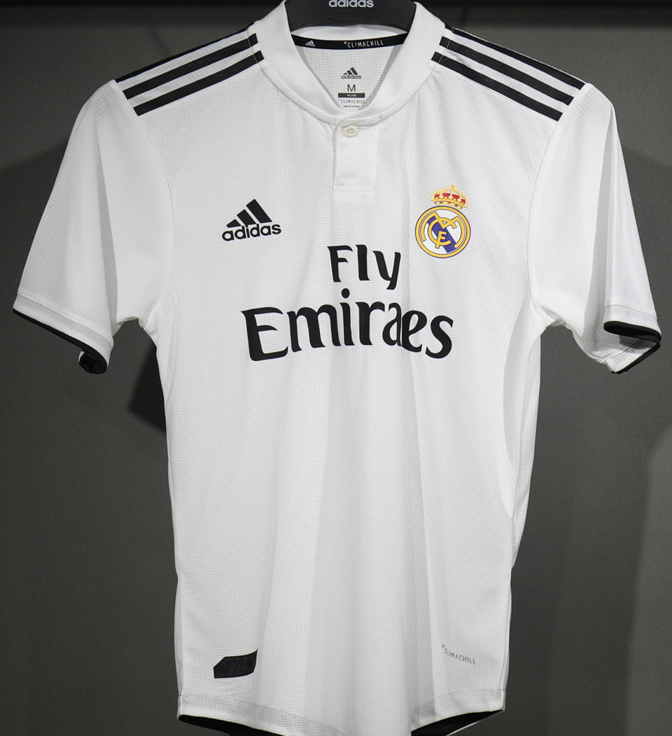 jersey 2018/19 real madrid local manga corta versión jugador retro