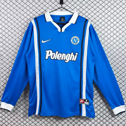 Jersey 1997/1998 Napoli Local Manga larga Versión Fan Retro
