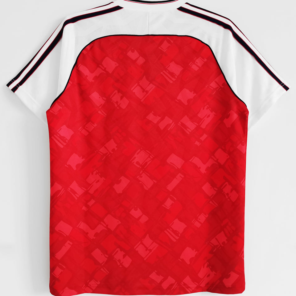 jersey 1990/92 arsenal local manga corta versión fan retro