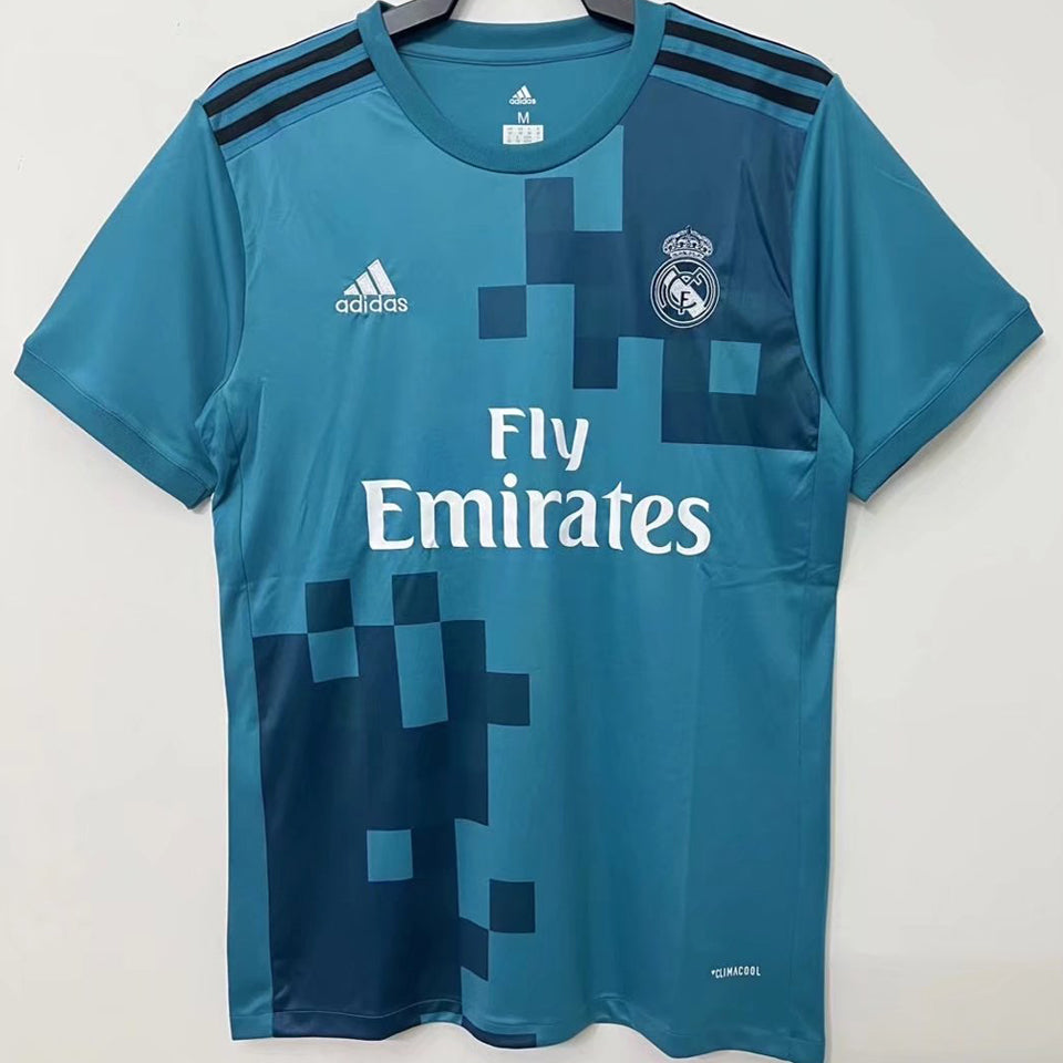 jersey 2017/18 real madrid tercero manga corta versión fan retro