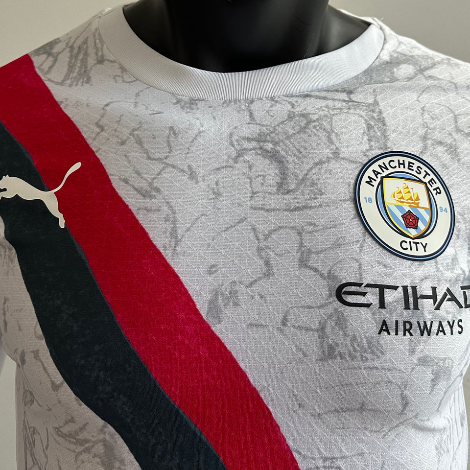 jersey 2025/26 manchester city visitante manga larga versión jugador