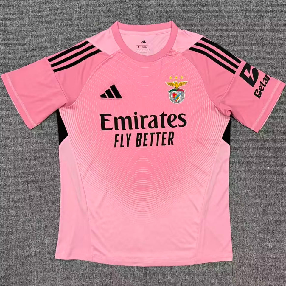 jersey 2025/26 benfica pink portero manga corta versión fan