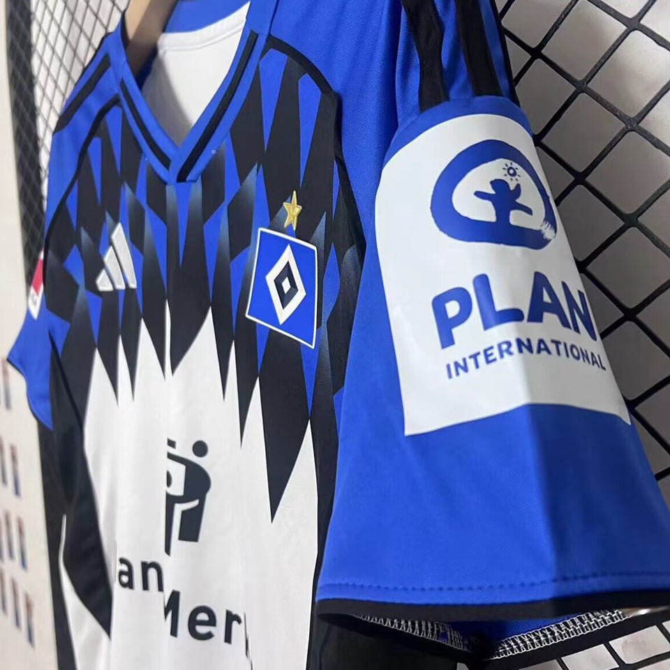 jersey 2025/26 hamburger sv local manga corta versión fan