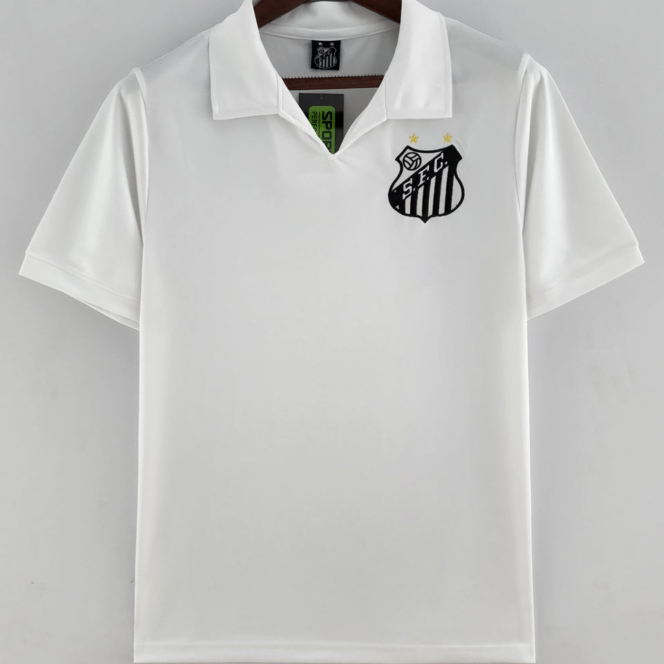jersey 1970 santos local manga corta versión fan retro