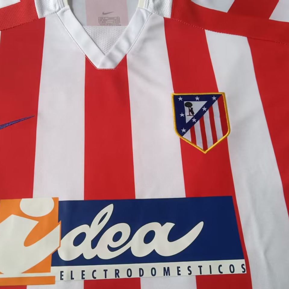 jersey 2002/2003 atletico de madrid local manga corta versión fan retro