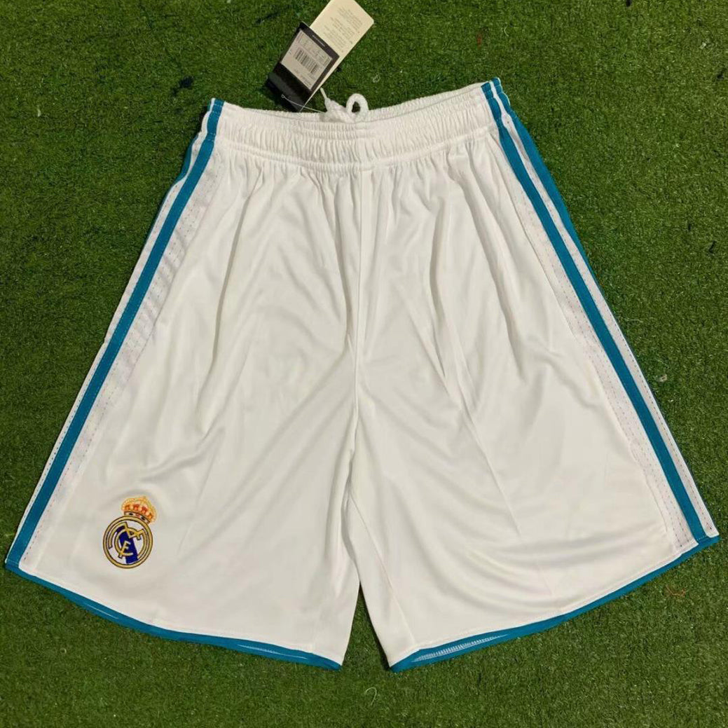 2017/18 real madrid local versión fan shorts/ pantalones retro