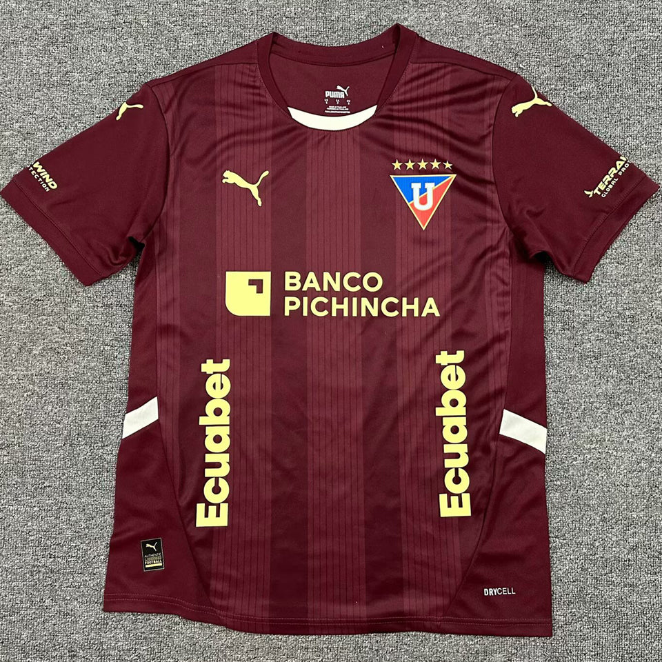 jersey 2025/26 liga dep universitaria quito visitante manga corta versión fan