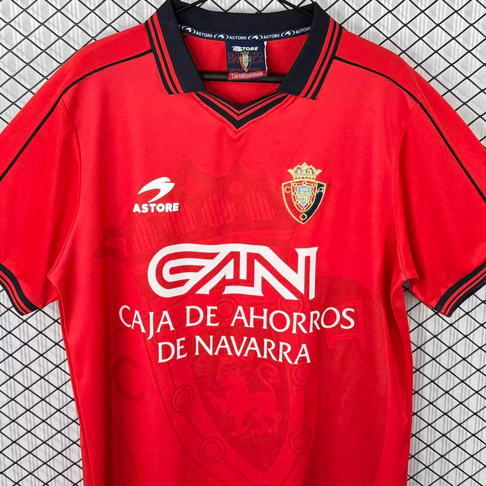 jersey 1998/1999 osasuna local manga corta versión fan retro