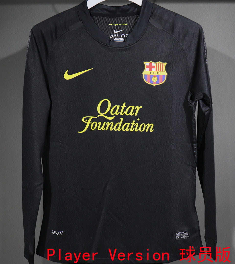 jersey 2011/12 barcelona visitante manga larga versión jugador retro