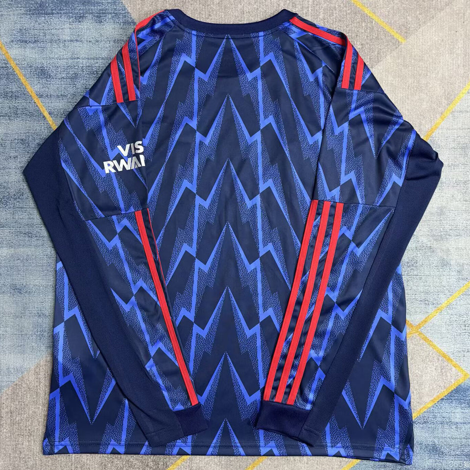 Jersey 2025/26 Arsenal Visitante Manga larga Versión Fan