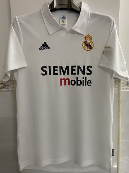 Jersey 2002/03 Real Madrid Local Manga corta Versión Fan Retro