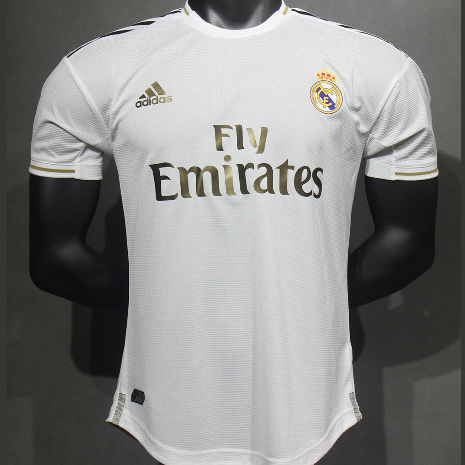 jersey 2019/20 real madrid local manga corta versión jugador retro