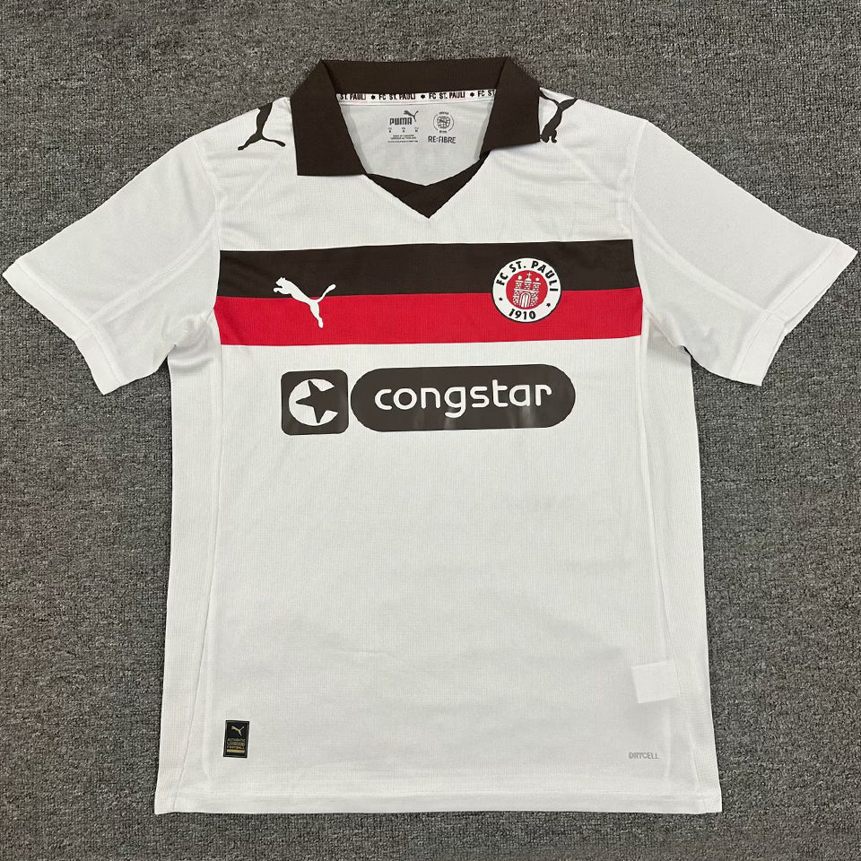 jersey 2025/26 st pauli visitante manga corta versión fan