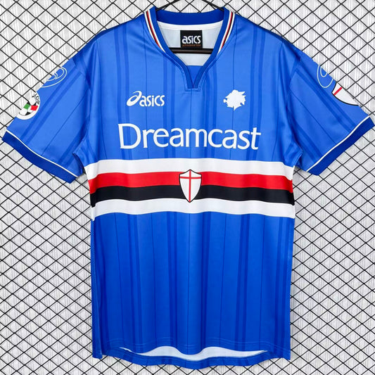 Jersey 2000/2001 Sampdoria Local Manga corta Versión Fan Retro