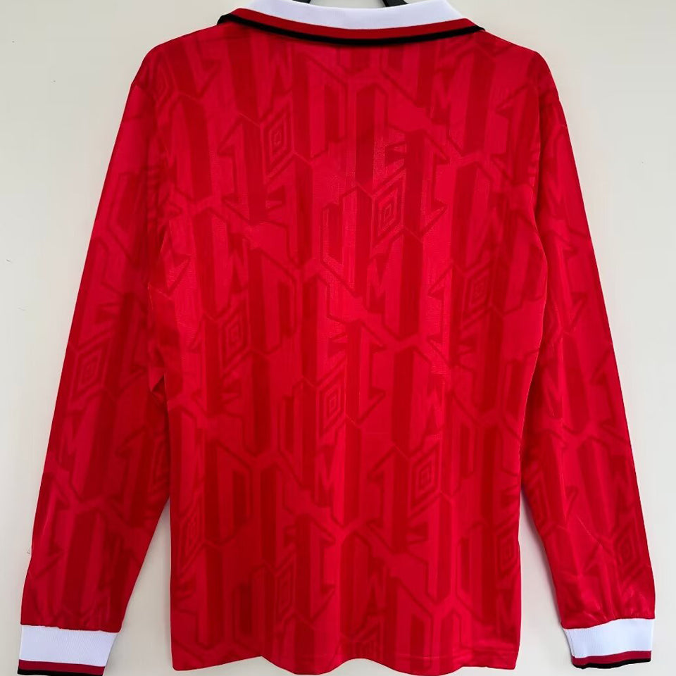 jersey 1992/94 manchester united local manga larga versión fan retro