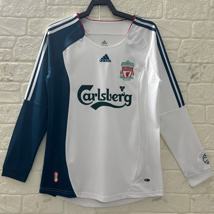 Jersey 2006/08 Liverpool Visitante Manga larga Versión Fan Retro