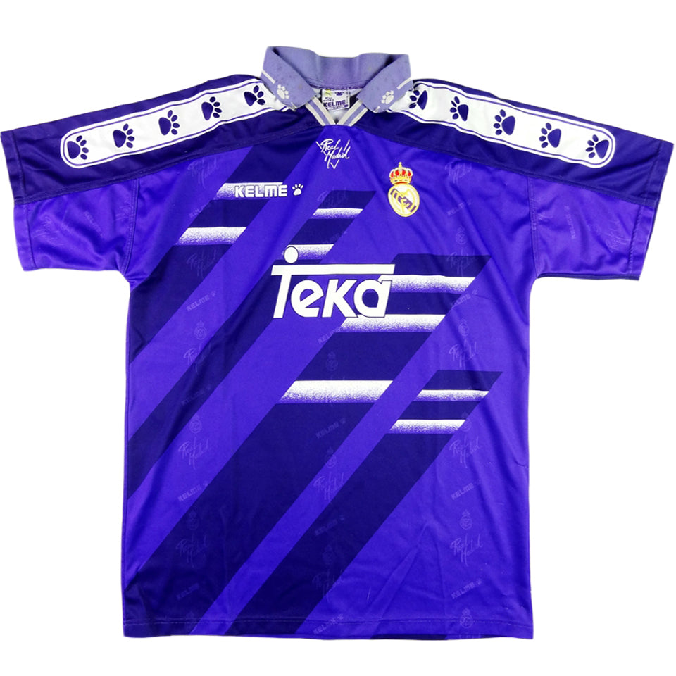 jersey 1994/96 real madrid visitante manga corta versión fan retro