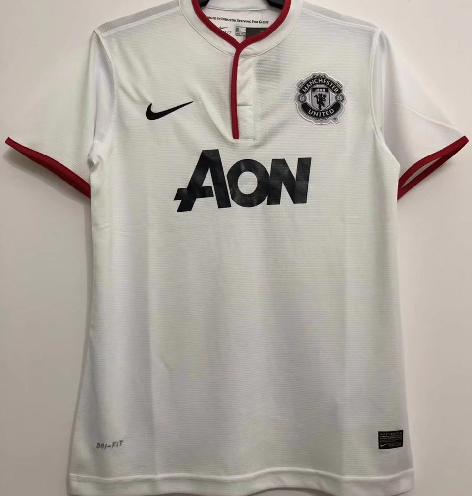 jersey 2013/14 manchester united visitante manga corta versión fan retro