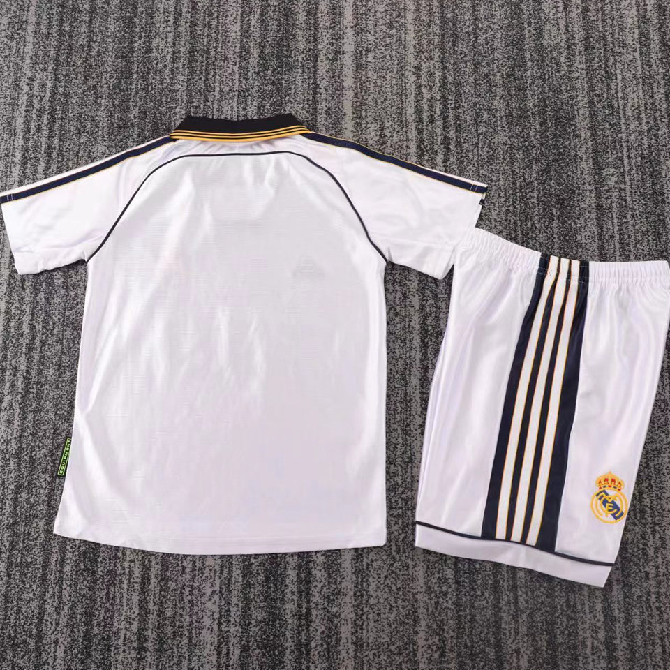 jersey 1998/2000 real madrid local manga corta niño retro