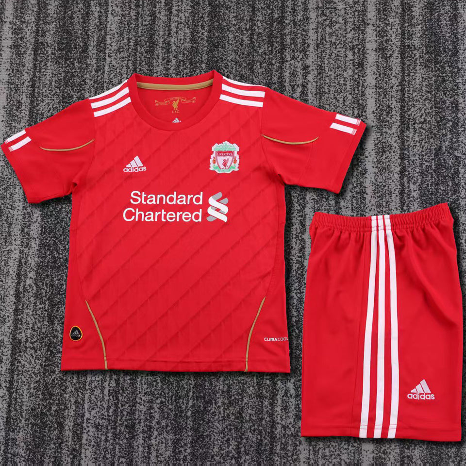 Jersey 2010/2011 Liverpool Local Manga corta Niño Retro