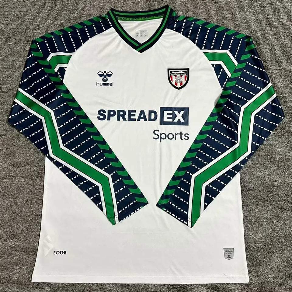 Jersey 2024/25 Sunderland Visitante Manga larga Versión Fan