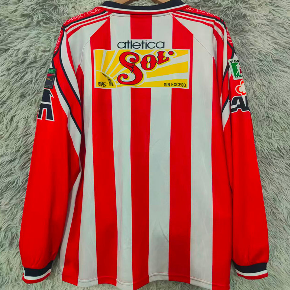 jersey 1998/1999 chivas local manga larga versión fan retro