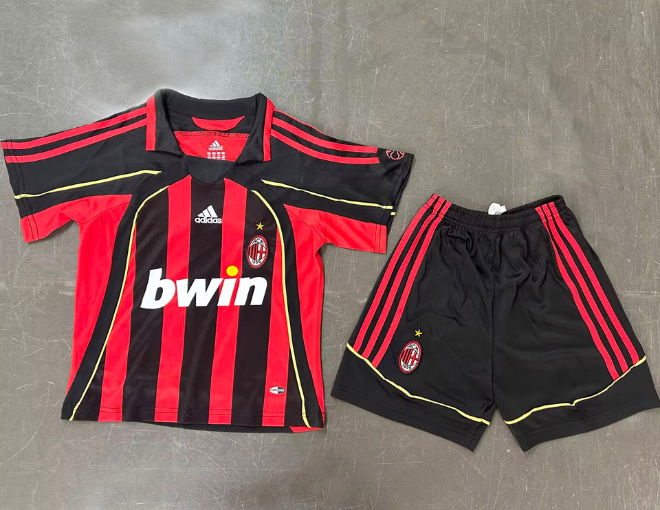 Jersey 2006/07 AC Milan Local Manga corta Niño Retro