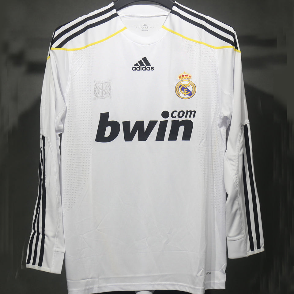 jersey 2009/10 real madrid local manga larga versión jugador retro